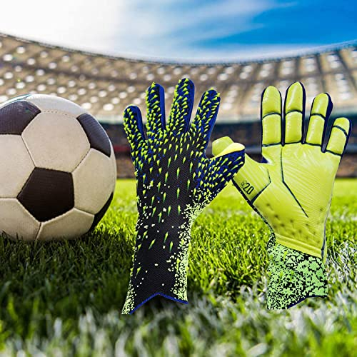 Fußball-Torwarthandschuhe, professionelle Torwarthandschuhe, Fußball-Torwarthandschuhe, mit Fingerschutz und doppeltem Handgelenkschutz, für Jugendliche und Erwachsene, Größe 6/7/8/9/10
