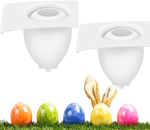2 Stück Silikonform Ostern, Ostereier Giessformen Silikon, Silikonformen Gießformen, Formen für Dracheneier, Gießformen Mit Buntem Lampenhalter