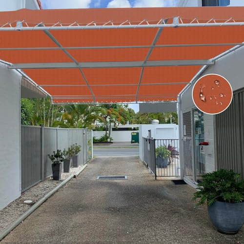 Ysaulte Sonnensegel Sonnenschutz Wasserdicht 3x7m Terrakotta,Sonnensegel Windschutz Rechteckig Mit Ösen 95% UV Mit Spannseilen Für Garten,Outdoor,Balkon,Terasse