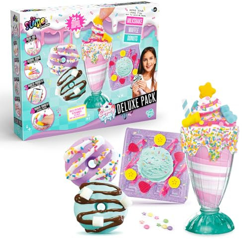 So Slime Sensations Sugary Crush Deluxe Pack - Make fun slime treats out of different compounds - milkshake, waffles, Donuts 6+