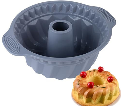 LHLXZQ Molde de Pastel de Silicona, Molde de Torta Forma de Espiral, Antiadherente y Reutilizables, Moldes Savarin Silicona, Bandeja para Hornear para Repostería, Queso, Bizcocho - Color Aleatorio