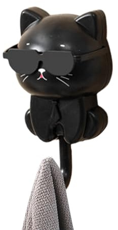 Porta llaves para gatos - Ganchos para gatos, Ganchos para abrigos para gatitos | Lindo gancho para llaves de gato con papel decorativo, ganchos adhesivos para abrigo, llavero decorativo de pared para