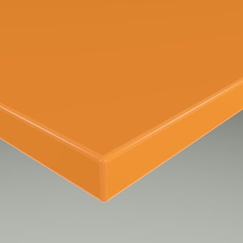 MySpiegel.de Tischplatte Holz Zuschnitt nach Maß Beschichtete Holzdekorplatte Jaffa Orange in 19mm Stärke (70 x 70 cm, Jaffa Orange)