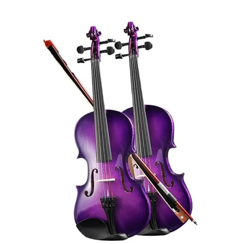 Geige Lila Violine Anfänger Übung Violine Weiß Kiefer Saitenhalter(4/4)