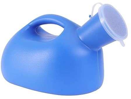 KOMBIUDA Tragbares Urinal Für Männer Mit Deckel Kompakte Polyethylen Urinflasche Stabile Basis Griffgeformt Für Camping Reisen Ältere Patienten