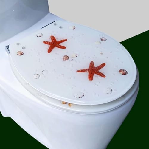 Zenithuxe Toilet seat.WC-Sitz Toilettensitz mit Absenkautomatik.Universal-WC-Sitz.Einfache Montage & Reinigung.Starke Tragfähigkeit.Eine Vielzahl von Musterstilen