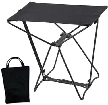 F Fityle Tragbarer Klapphocker, Campinghocker, wasserdichter Oxford-Stoff, Faltbarer Stuhl, Fußhocker für Terrasse, Hinterhof, Outdoor-Reisen