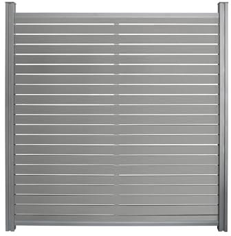 Home Deluxe WPC Sichtschutzzaun ALIRA Dunkelgrau - 1 x Element + 2 x Pfosten | Sichtschutz