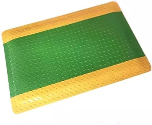 Strapazierfähige, industrielle Anti-Ermüdungs-Bodenmatte aus Diamantschwamm, ergonomische Arbeitsplatzmatte, B 70 cm x L 110 cm, Farbe: Grün, langlebig und bequem, ideal für Werkst