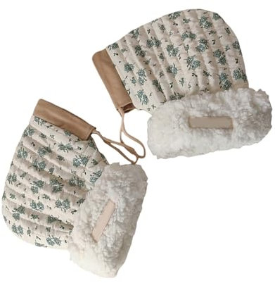 ZWTPGKRD Winddichte Winterhandschuhe für Kinder, Roller-Handschuhe, ausgeglichene Fahrrad-Fäustlinge, gedrucktes Muster, Handmuffs, dicke Handschuhe
