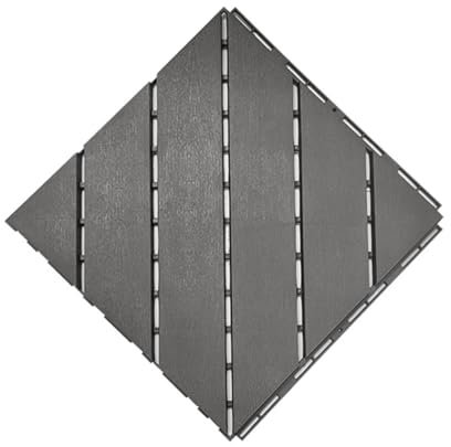 SPXMQSS Dalle Jardin Exterieur, Dalles Terrasse Composite, Dalles de Terrasse en plastique Clipsable Installation Très Simple Pour Patio, Balcon, Jardin 30 x 30 cm E 11PCS