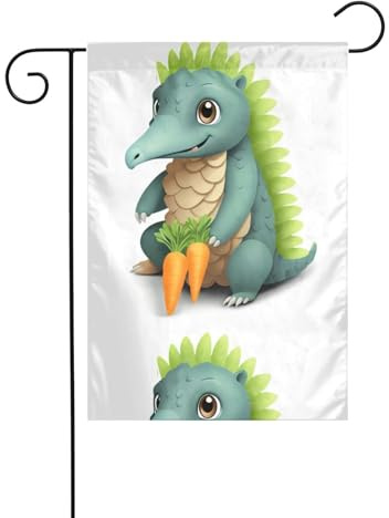 BROLEO Pangolin tirant des carottes - Mât de drapeau de jardin - Décoration de cour extérieure - Tendance - 30,5 x 45,7 cm