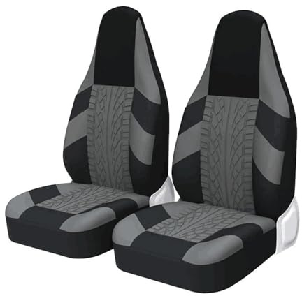 EVEKHAHHRB Sitzbezug EIN Paar Für Zoe Auto Sitzbezüge Universal Für Die Meisten Autos Eimer Sitz Protector Vorne Sport(2pcs Gray)
