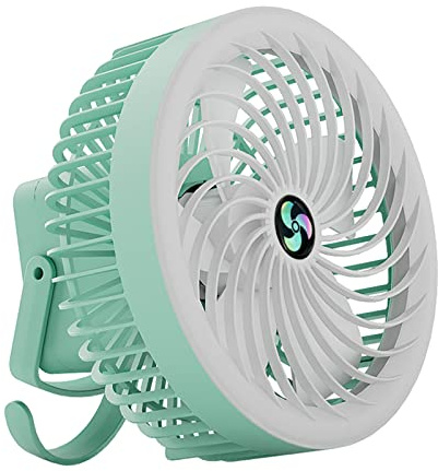 YUGSHNKFC Ventilateur de camping confortable - Petite table rechargeable par USB - Vitesse réglable pour plus de confort - Ventilateur de camping à piles