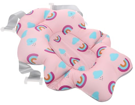 Siège de Bain pour Bébé Ergonomique, Confortable, Stable et Fiable, Rose | Baignoire, Usage Bain et Salle de Bain, Plastique et Tissu, Forme Adorable, Nourrisson et Tout-petit