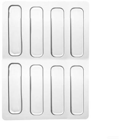 Rehoetom Lot de 8 autocollants anti-collision en silicone pour portes, murs, pare-chocs de meubles pour chaises et bureaux, bande tampon pour portes d'armoire (35 x 10 x 2 mm)
