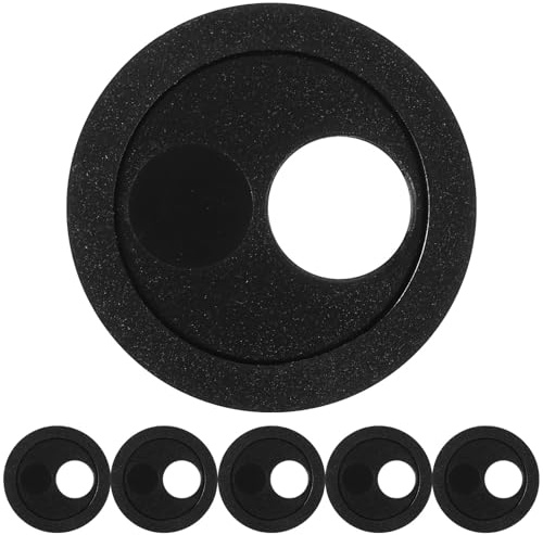SKISUNO Cache Caméra Mécanisme Open/Close Lot de 6 Smartphone Circulaires en Abs Noir Protection Élégante Compatible Nombreux Modèles pour Téléphone Portable