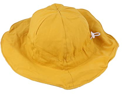 YSJNHX Algodón Niños Bebé Cubo Sombrero para el Sol Protector Solar para niños pequeños Transpirable Cómodo diseño de Doble Cara Adecuado para Actividades al Aire Libre Amarillo