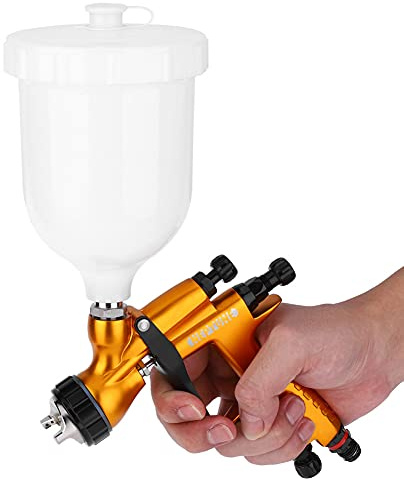 Qudinip Pistola Pulverizadora de Alta Atomización con Aerógrafo Neumático de Calibre 1,3 Mm para Aplicación de Pintura Fina en Proyectos Industriales y Automotrices