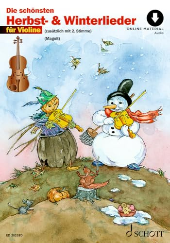 Die schönsten Herbst- und Winterlieder: Sankt Martin, Nikolauslieder und Weihnachtslieder. 1-2 Violinen. (Umrüster-Konsolidierung)