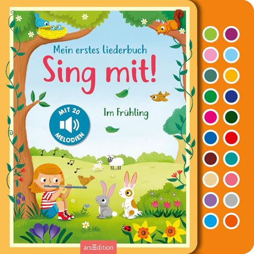 Sing mit! Im Frühling: Mein erstes Liederbuch | Hochwertiges Liederbuch mit leicht auslösbaren Melodien von 20 beliebten Frühlings- und Osterliedern zum Hören und Mitsingen für Kinder ab 12 Monaten