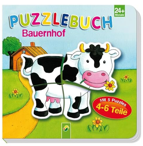 Puzzlebuch Bauernhof: Mit 5 Puzzles à 4-6 Teile: Mit 5 Puzzles á 4-6 Teile