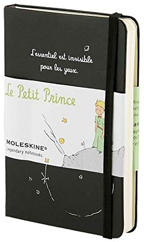 Blanko Notizbuch, Limited Edition: Der kleine Prinz, 9x14 cm, schwarz