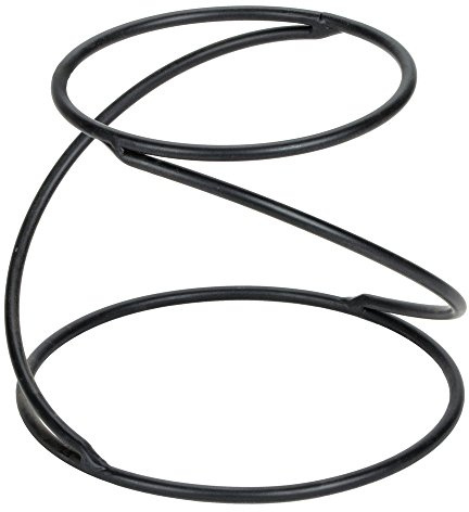 American Metalcraft LWUS779 Wrought Iron Single-Shelf Contempo Swirl Pizza Stand, 7-Inch, Black