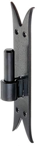 Alberts 306724 Kloben auf Platte | DI-Haken, Abschluss Karpfenschwanz | schwarzer Tauchlack | Dornmaß Ø16 mm | Platte 205 x 45 mm