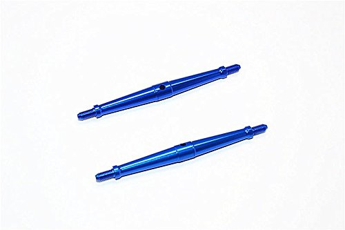 GPM Aluminum 4mm Clockwise And Anticlockwise Turnbuckles (Total Length 85.5mm - Both Side Thread 8.5mm) - 1Pr Blue