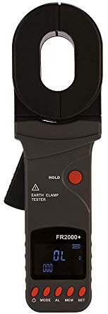 Hanchen Clamp Earth Resistance Tester Digital Ground Resistance Meter FR2000+: 0-500Ω/2000C+:0-1200Ω (FR2000C+)
