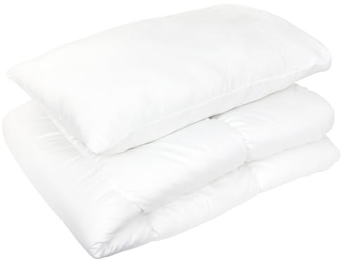 Linnea Pack Couette été 120x150 garnissage 100% Polyester 200 g/m2 et Oreiller 40x60 cm Gavroche Blanc
