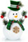 com-four® Figurine de Bonhomme de Neige Taille L - Douce décoration de Noël - père Noel décoration - Personnage Noel (Vert-Blanc - L)