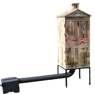 Räucherkammer Holz Räucherofen Räucherschrank Zwei Kammer Garten 50 x 50 x 120cm