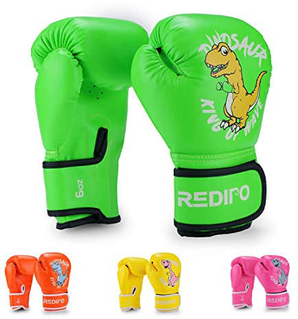 Redipo Kids Boxing Gloves for Boys and Girls, Youth Boxing Training Gloves for Kids 3-15, 4&6OZ Punching Bag Kickboxing Thai Mitts MMA Training Sparring Gloves