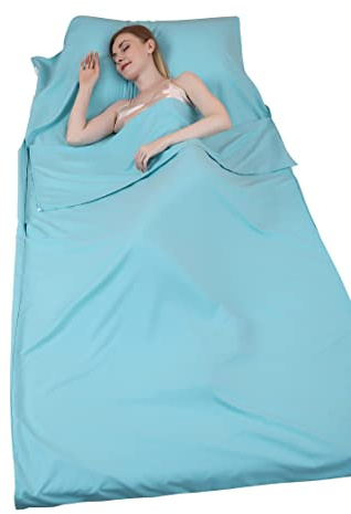 JITTY Sleeping Bag Liner Travel Sheet for Business Camping Backpacking Hiking Mountain Climbing Home Hostels Train 210x115cm