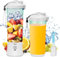 600ml Portable Blender USB Rechargeable, TOPESCT Waterproof Personal Blender for Shakes and Smoothies, 270W Strong Cutting Power with 6pcs 3D Blades for Travel, Office & Sports(White)