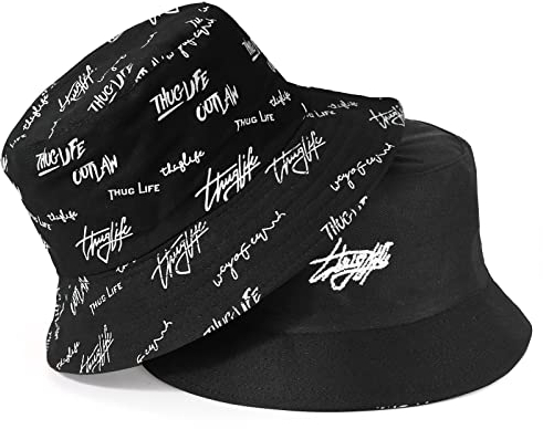 AYPOW Fischerhüte Damen Bucket Hat Unisex, Fischerhut Bucket Hat Smile Herren Damen 100% Baumwolle, Buckethut Faltbar Fischerhut Anglerhut Freizeithut 56-58CM