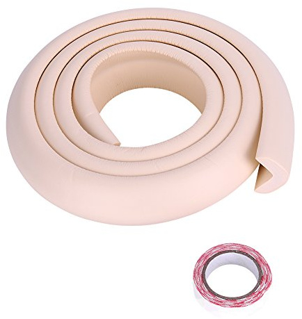 Baby Proofing, 2M Safe Edge Och Hörnskydd Kudde Säkerhetsmöbler Stötfångare Kantskydd För öppen Spis, Bord, Trappa, Skåp(Beige)