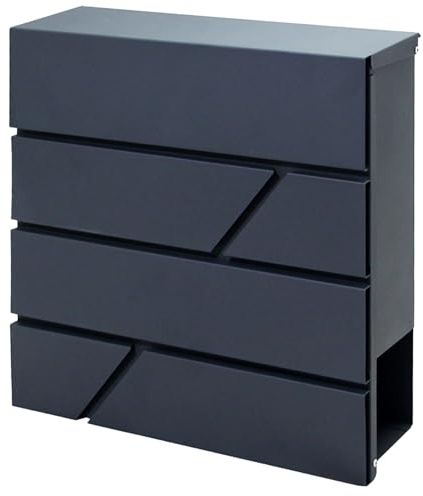 Miratic Cassetta della Posta da Esterno Antracite Cassetta Postale Moderna Buca Lettere Montaggio su Recinzione Colore Antracite