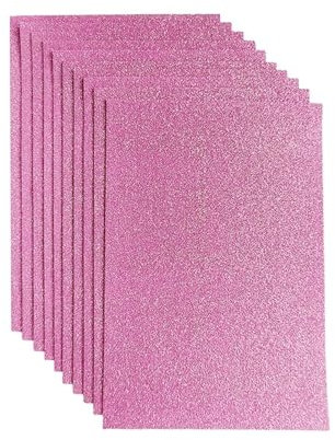 Filz-Gewebe Glitzernde Bastelfilzstoffbögen mit 20 Farben zur Auswahl, 20 x 30 cm, 10 Stück/Packung for Party- und Feiertagsdekorationen Filz Stoff (Color : PINK, Size : 20X30CM_150G)