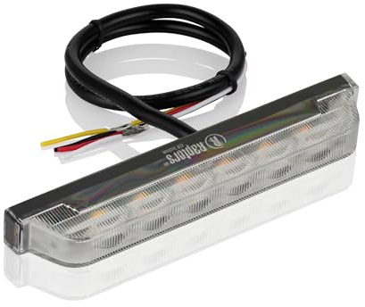 Raptors LED Technik Slim LED Frontblitzer | ECE R65 Zulassung Extrem flach 1,2cm | Warnleuchte für Einsatzfahrzeuge oder Baufahrzeuge (Blau, 6-LED)