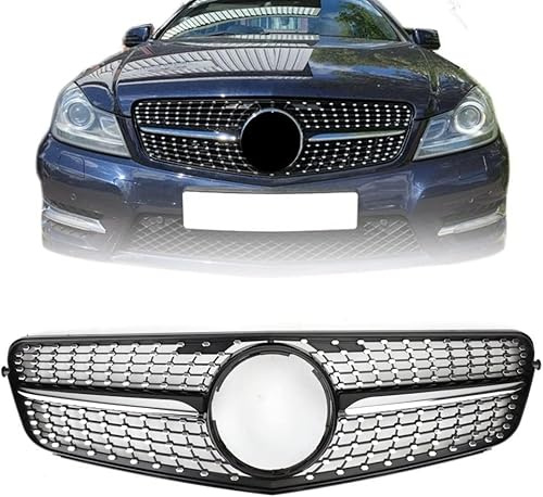 Auto Front Kühlergrille,für Mercedes W204 C200 C300 2008 2009 2010 2011 2012 2013 2014,Dauerhaft Auto Front Stoßstange Grille Ersatz zubehör