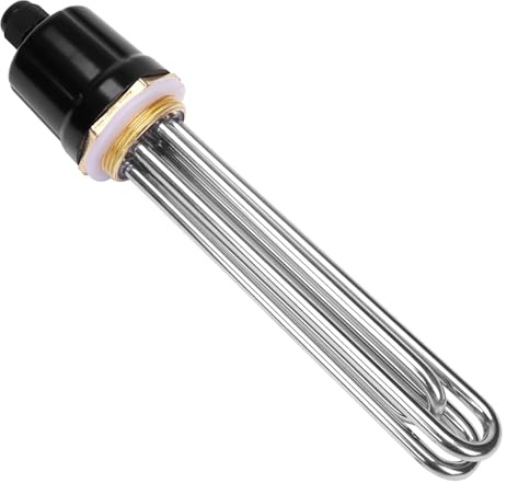 DERNORD 220V 3750W 1-1/4 Zoll DN32 Heizelement 3U Heizstab BSP Kupfer Flansch