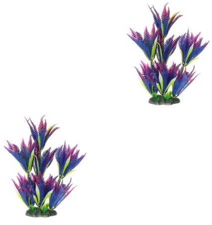 BESPORTBLE 2pièces Plantes Aquatiques Artificielles pour Aquariums Décoration Végétale Réaliste pour Réservoirs Et Bassins pour Créer Une Ambiance Naturelle Votre Poissonnière