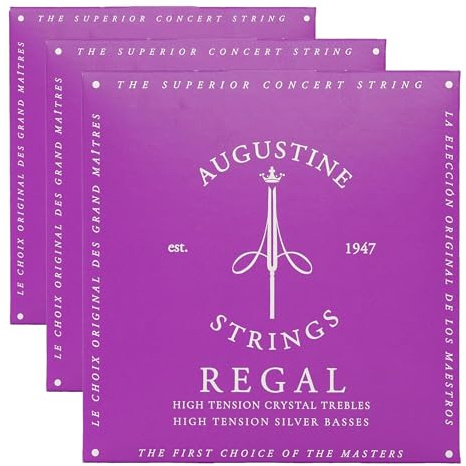 Klassik Gitarrensaiten Regals Label Satz Blue Extra High Tension//Bassaiten High Tension (Packung mit 3)