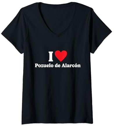 Mujer I love Pozuelo de Alarcón Camiseta Cuello V