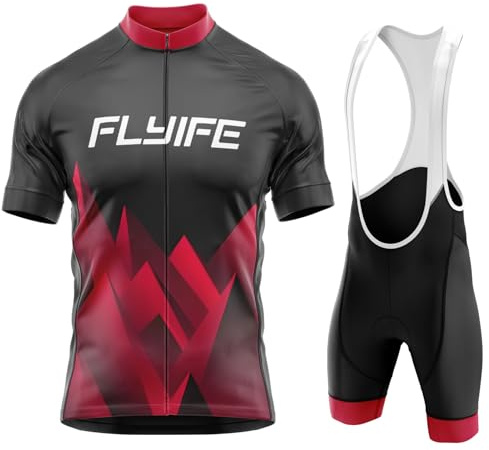 Maillot de Ciclismo para niños y niñas, Camiseta de Manga Corta y Pantalones Cortos con Almohadilla para el Asiento con 9D Gel Acolchado para Equipos Pro (TYP-8,S)