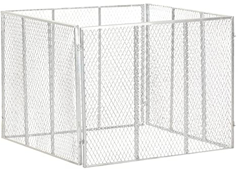 ZEYUAN Compostiera da Giardino 100x100x77 cm in Ferro Zincato,Prato e Giardino,Giardinaggio,Compostaggio,Compostiere-146150