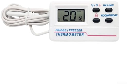 Fridge Thermometer, Digital Fridge Freezer Max Min Thermometer for Temperature Presage Alarm Accurate Temperature Measurement